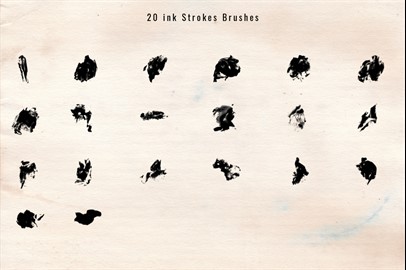 1243 Ink Stroke Brushes for Photoshop