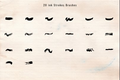 1243 Ink Stroke Brushes for Photoshop