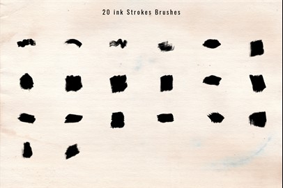 1243 Ink Stroke Brushes for Photoshop