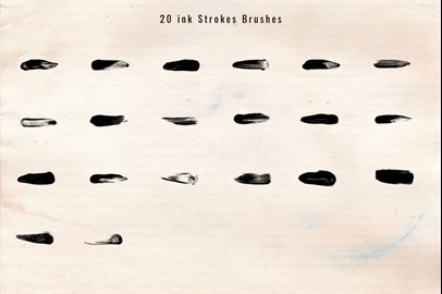 1243 Ink Stroke Brushes for Photoshop