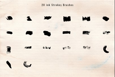 1243 Ink Stroke Brushes for Photoshop