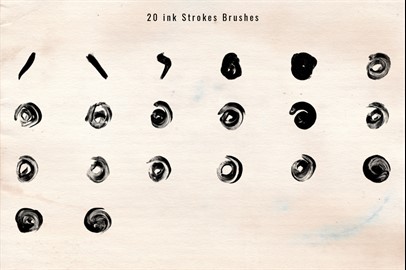 1243 Ink Stroke Brushes for Photoshop