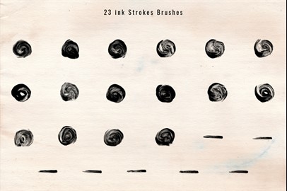 1243 Ink Stroke Brushes for Photoshop