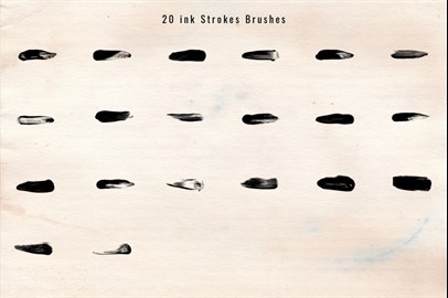 1243 Ink Stroke Brushes for Photoshop