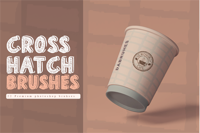 Set of 22 Crosshatch Brushes for Photoshop