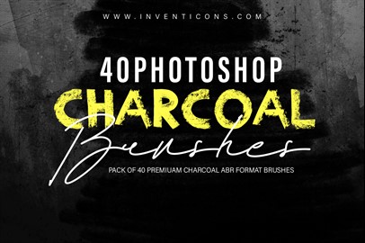 40 Charcoal Photoshop Brushes