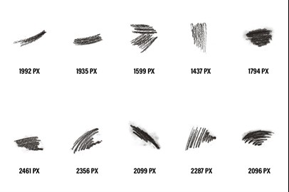 40 Charcoal Photoshop Brushes