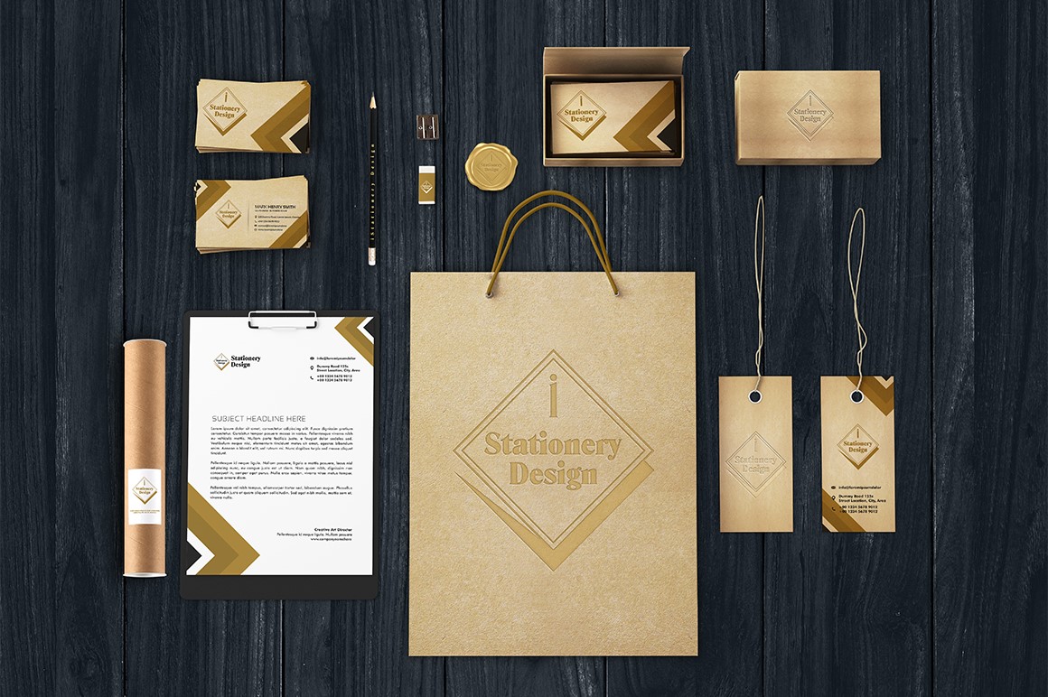 Branding Stationery Mockups - V