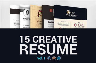 15 CREATIVE RESUME - Mockup / Template