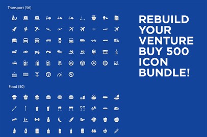 Rebuild Your Venture Buy 500 Icon Bundle!