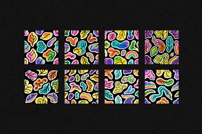 100 - Organic Abstract Watercolour Seamless Pattern