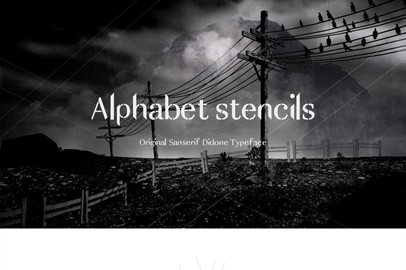 Alphabet Stencils Typeface