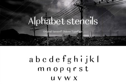 Alphabet Stencils Typeface