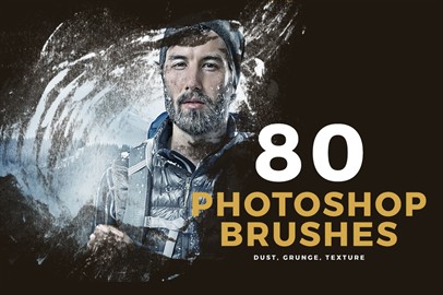 80 Photoshop Brushes - Dust, Grunge, Texture