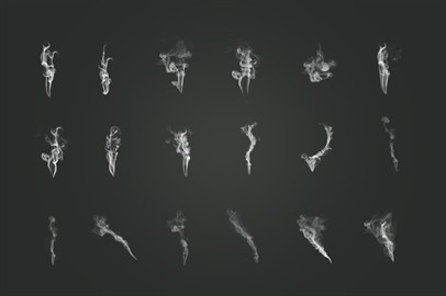 Pack of 136 Photoshop Brushes - Dust, Smoke, Watercolor, Blood