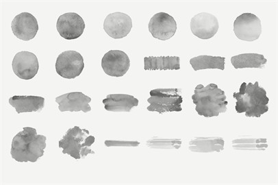 Watercolor Collection - 443 Photoshop Brushes