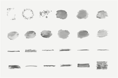 Watercolor Collection - 443 Photoshop Brushes
