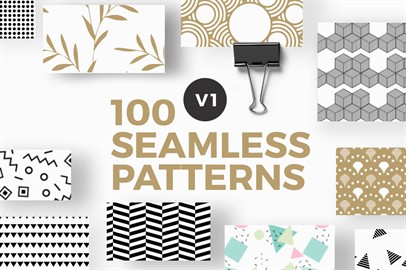 100 Seamless Photoshop Patterns - V1