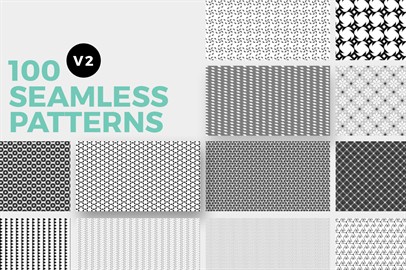 100 Seamless Photoshop Patterns - V2