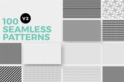 100 Seamless Photoshop Patterns - V2