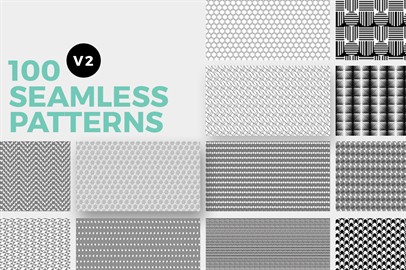 100 Seamless Photoshop Patterns - V2