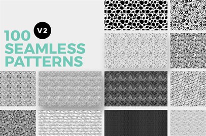 100 Seamless Photoshop Patterns - V2