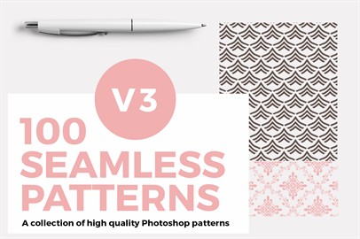 100 Seamless Photoshop Patterns - V3