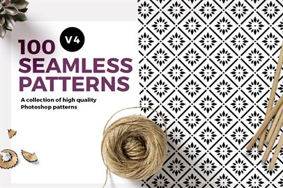 100 Seamless Photoshop Patterns - V4