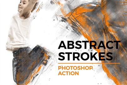 Abstract Strokes Photoshop Action