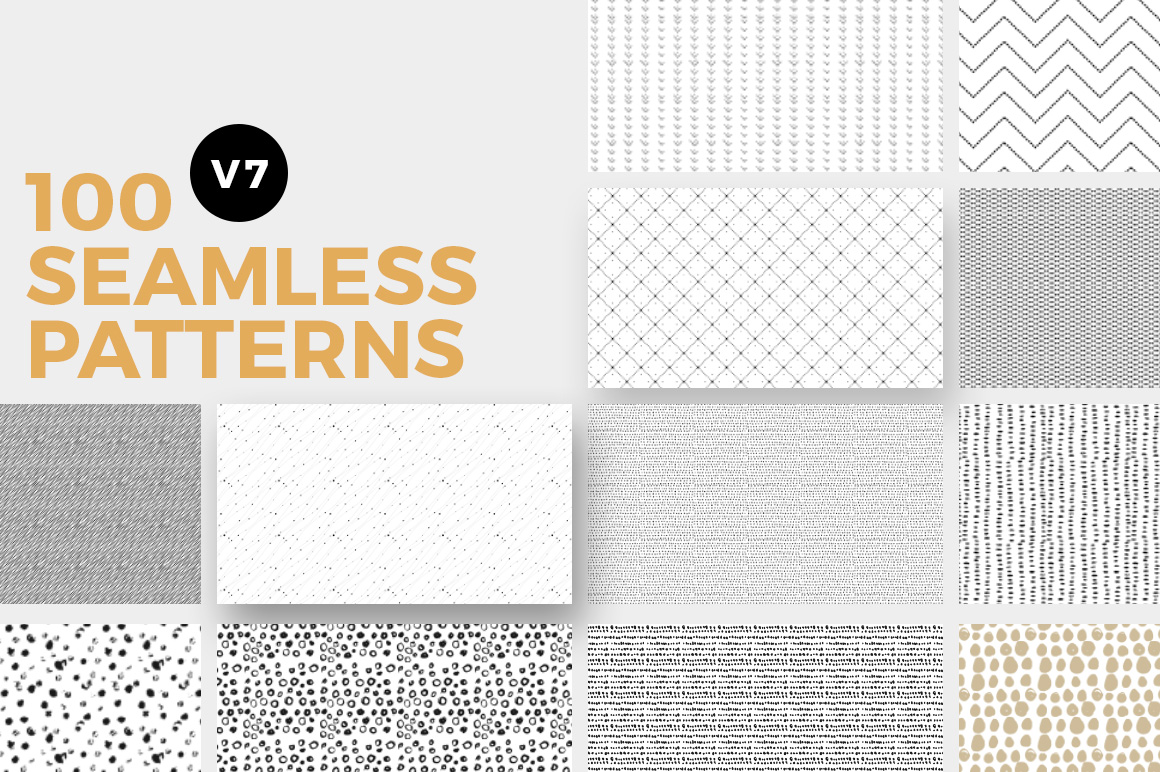 100 Seamless Photoshop Patterns - V7