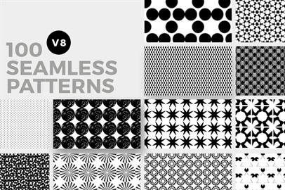 100 Seamless Photoshop Patterns - V8