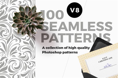 100 Seamless Photoshop Patterns - V8