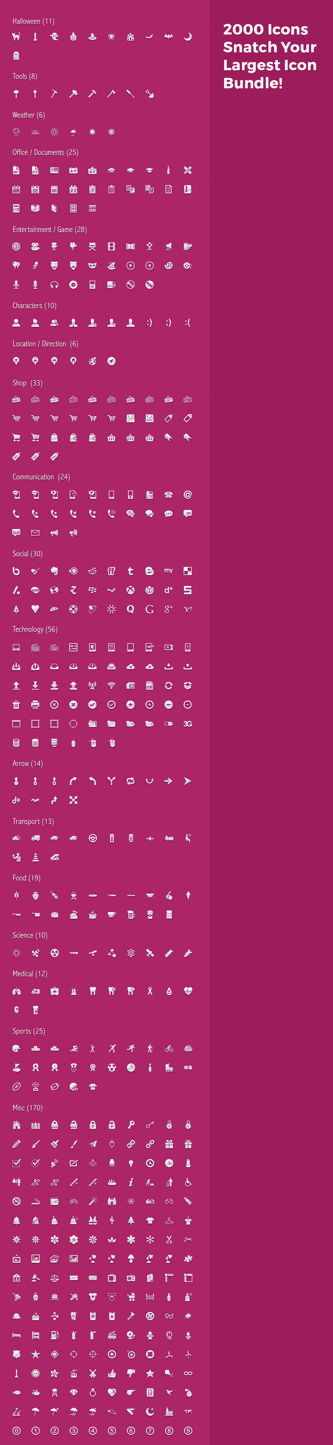 2000 Icons Snatch Your Largest Icon Bundle!