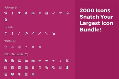 2000 Icons Snatch Your Largest Icon Bundle!